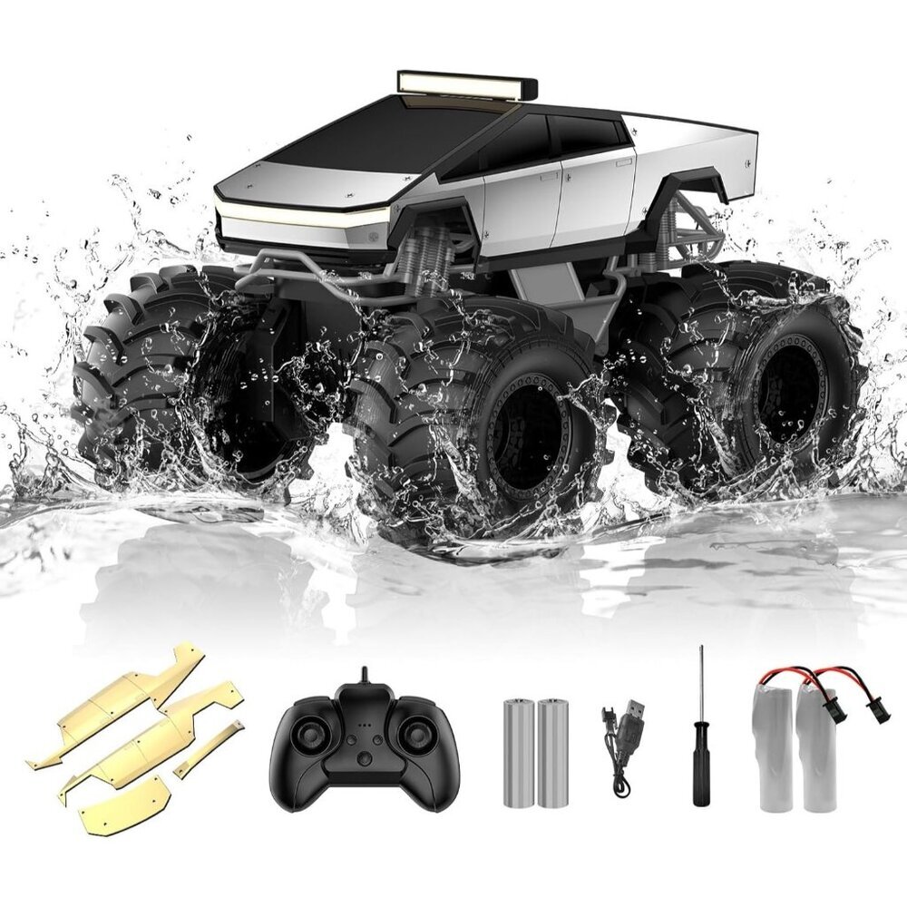 Remote Control Car 1:18 Monster Truck RC 4WD Waterproof Off-Road Pickup Gift 6+